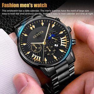 Waterproof Men Watch Stainless Steel Quartz Luminous Classic Wristwatch Business